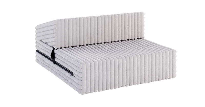 Rozkládací pohovka SUZI ŠEDÁ SZTRUKS 70x200 výška 9 cm